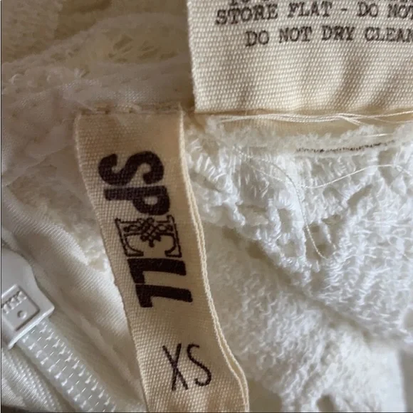 Spell Designs Woodstock white lace jumpsuit in XS